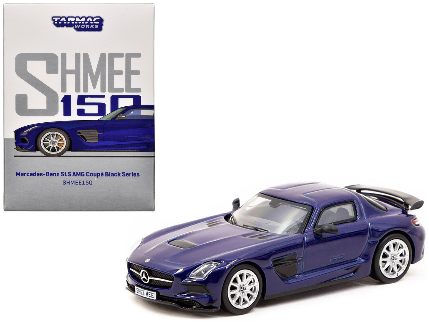 Mercedes-Benz SLS AMG Coupe Black Series Blue Metallic "SHMEE150" "Global64" Series 1/64 Diecast Model by Tarmac Works