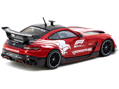 Mercedes-Benz AMG GT Black Series "FIA Formula 1 World Championship Safety Car" Red with Black Hood Stripes and Top "Global64" Series 1/64 Diecast Model by Tarmac Works