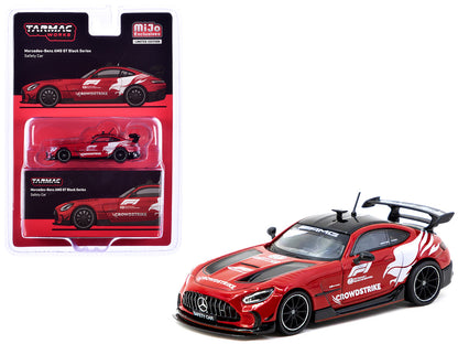 Mercedes-Benz AMG GT Black Series "FIA Formula 1 World Championship Safety Car" Red with Black Hood Stripes and Top "Global64" Series 1/64 Diecast Model by Tarmac Works