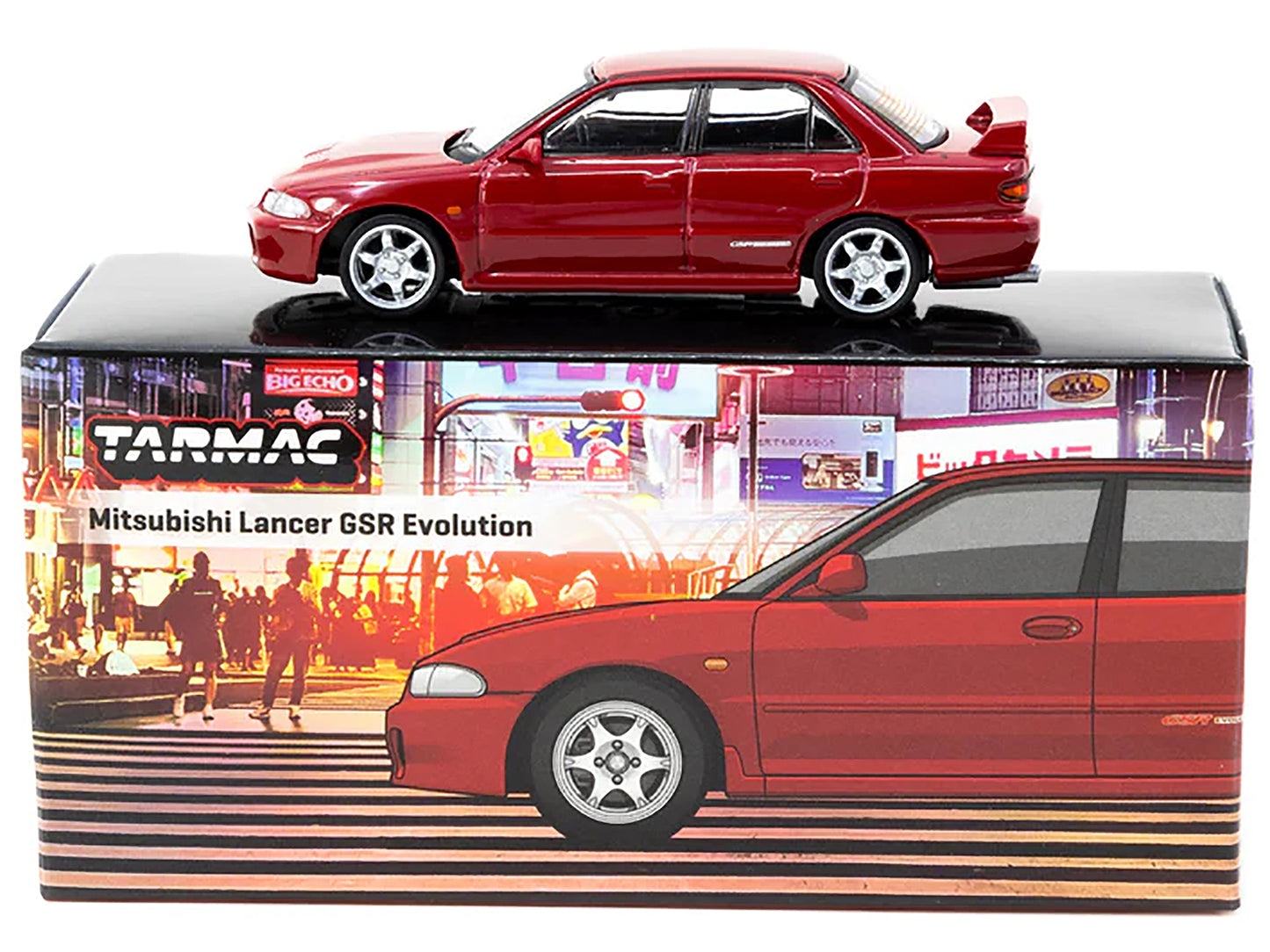 Mitsubishi Lancer GSR Evolution RHD (Right Hand Drive) Red "Global64" Series 1/64 Diecast Model Car by Tarmac Works