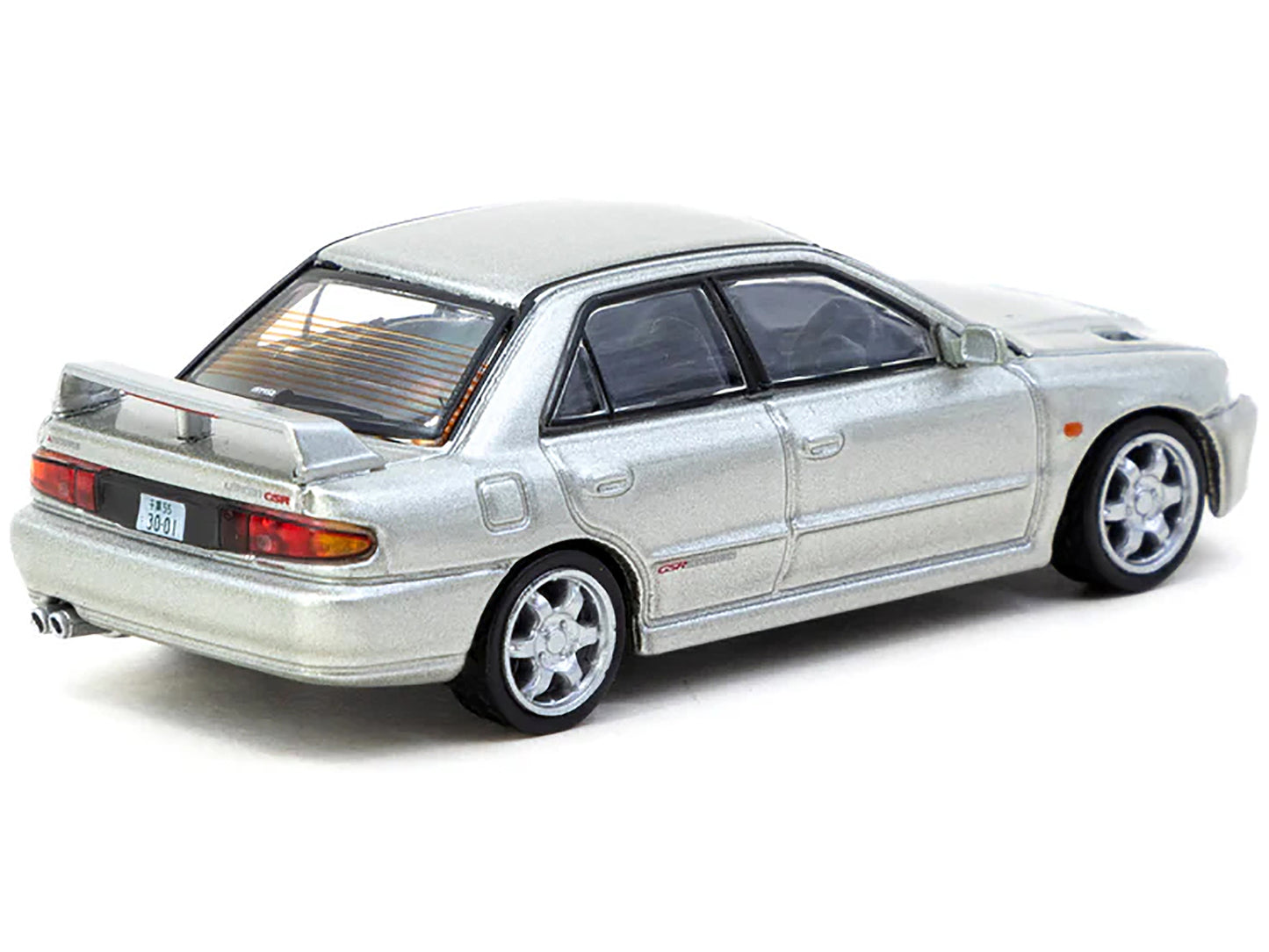 Mitsubishi Lancer GSR Evolution RHD (Right Hand Drive) Silver Metallic with Tarmac Cards "Global64" Series 1/64 Diecast Model by Tarmac Works