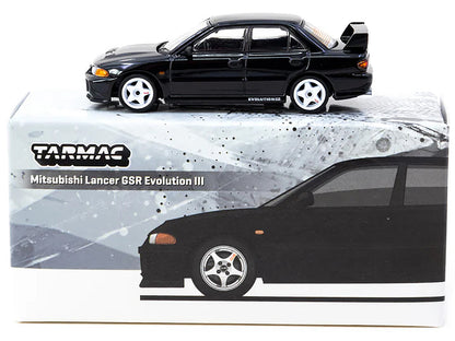 Mitsubishi Lancer GSR Evolution III RHD (Right Hand Drive) Black "Global64" Series 1/64 Diecast Model by Tarmac Works