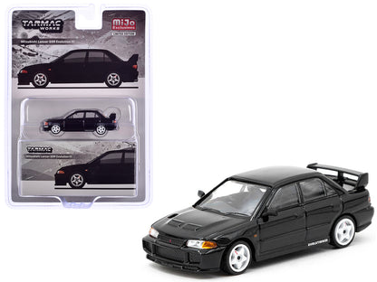 Mitsubishi Lancer GSR Evolution III RHD (Right Hand Drive) Black "Global64" Series 1/64 Diecast Model by Tarmac Works