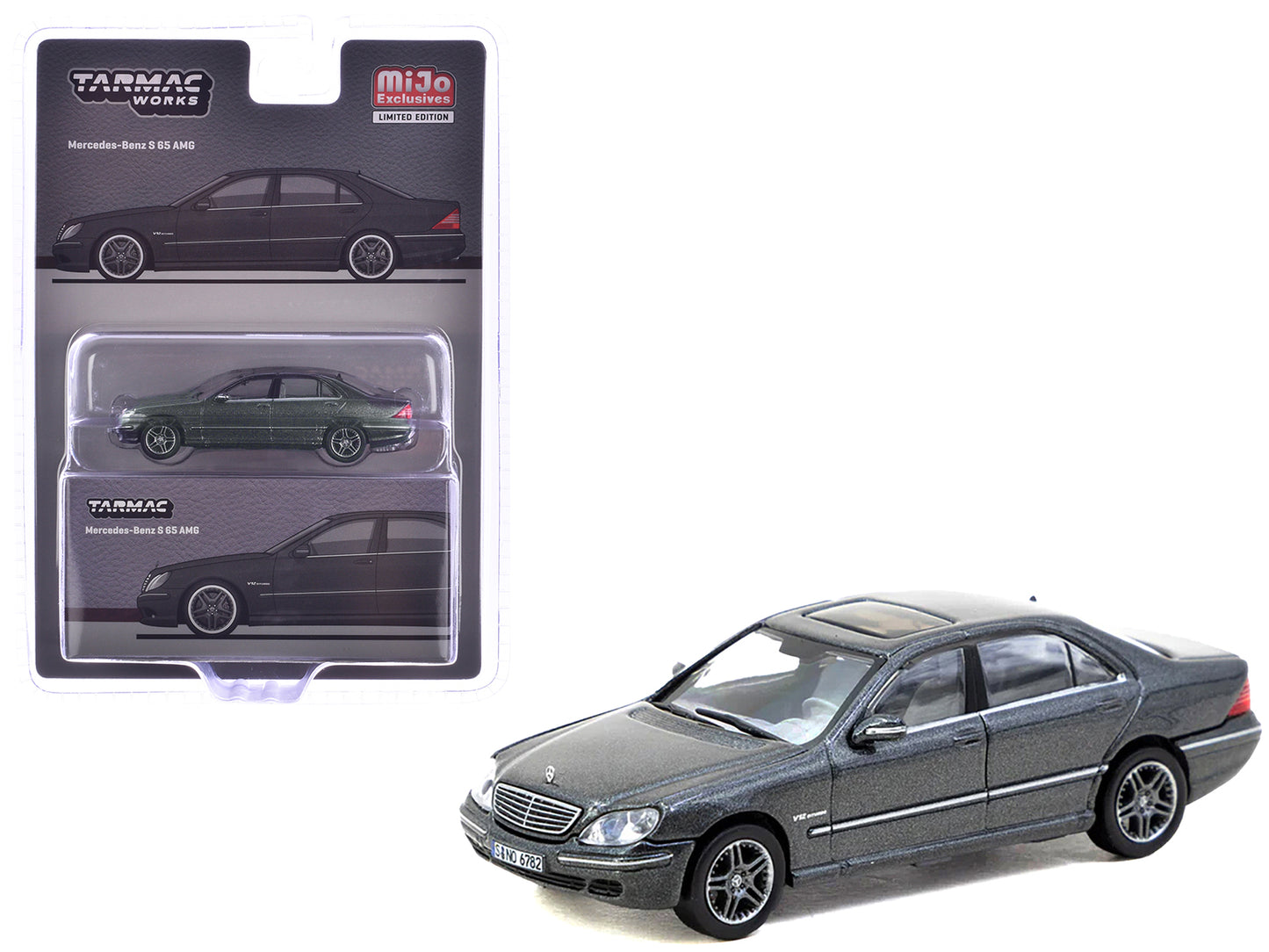 Mercedes-Benz S 65 AMG Tectite Gray Metallic "Global64" Series 1/64 Diecast Model by Tarmac Works