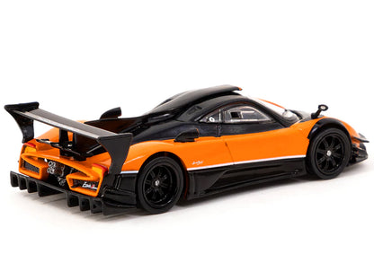 Pagani Zonda Revolucion Arancio Saint Tropez Orange and Black "Global64" Series 1/64 Diecast Model by Tarmac Works