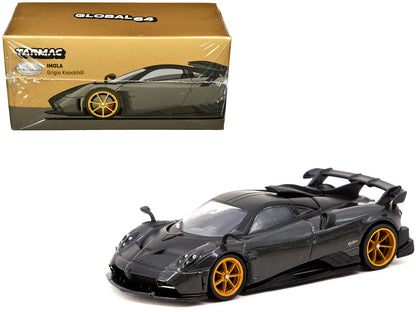 Pagani Imola Grigio Knockhill Gray Metallic with Matt Black Top "Global64" Series 1/64 Diecast Model by Tarmac Works