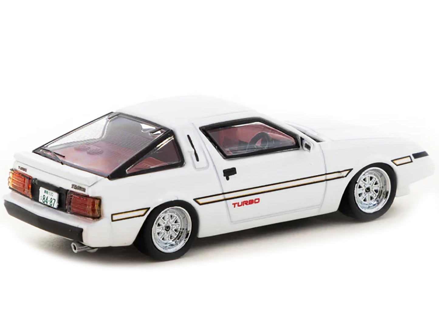 Mitsubishi Starion Turbo RHD (Right Hand Drive) White Metallic "Road64" Series 1/64 Diecast Model Car by Tarmac Works