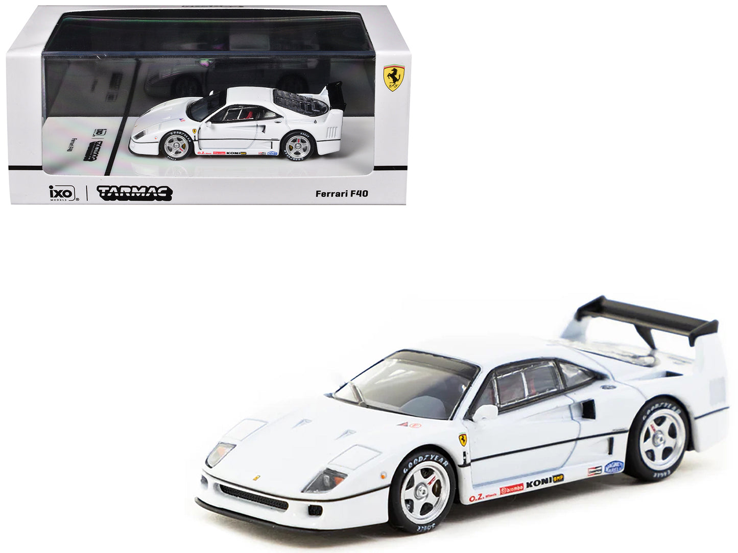 Ferrari F40 White "Road64" Series 1/64 Diecast Model Car by Tarmac Works