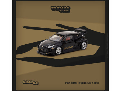 Toyota Pandem GR Yaris RHD (Right Hand Drive) Black "Road64" Series 1/64 Diecast Model Car by Tarmac Works