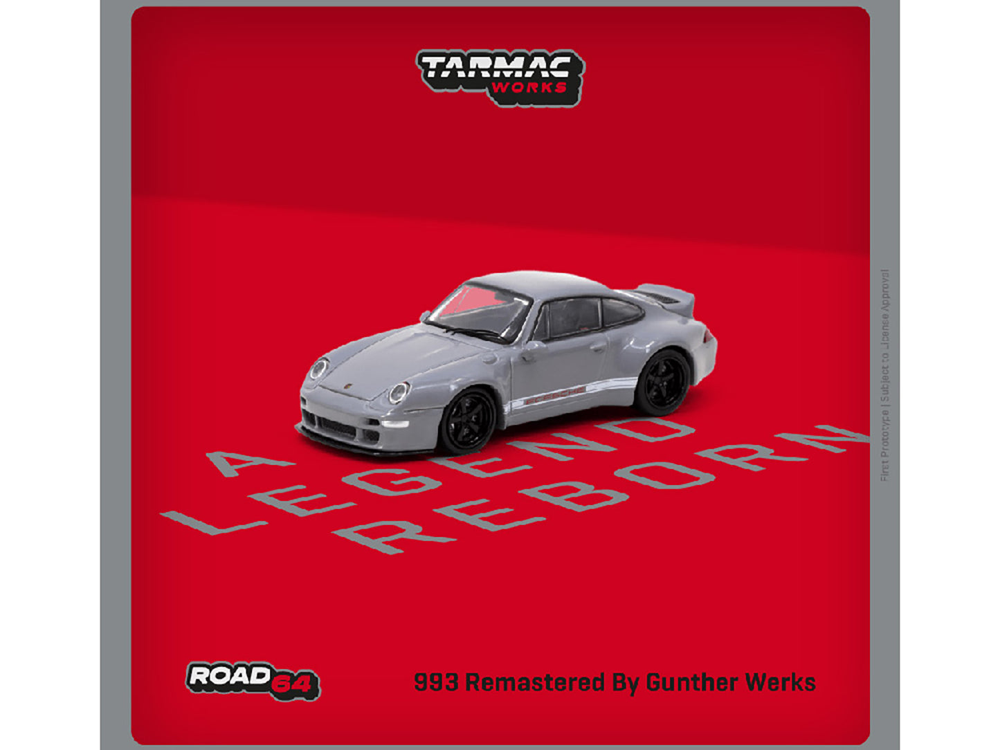 Gunther Werks 993 Gray "Road64" Series 1/64 Diecast Model Car by Tarmac Works