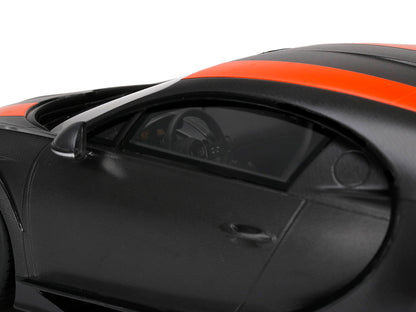 Bugatti Chiron Super Sport 300+ Matt Black with Orange Stripes "World Record 304.773 mph" 1/18 Model Car by Top Speed