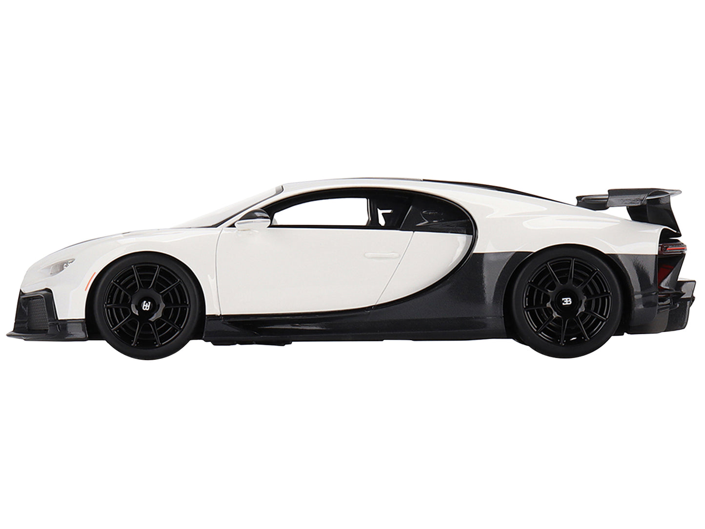 Bugatti Chiron Pur Sport White and Black 1/18 Model Car by Top Speed