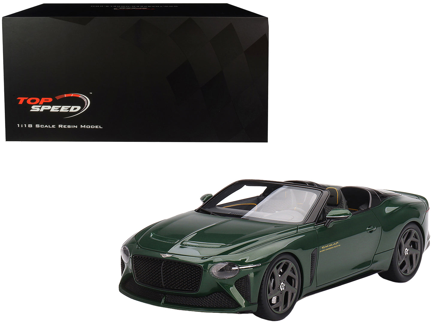 Bentley Mulliner Bacalar Scarab Green Metallic 1/18 Model Car by Top Speed