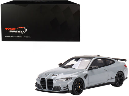 BMW AC Schnitzer M4 Competition (G82) Brooklyn Gray Metallic with Carbon Top 1/18 Model Car by Top Speed