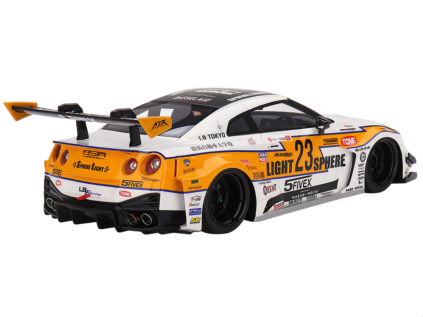 Nissan LB-Silhouette WORKS GT 35GT-RR Ver.2 RHD (Right Hand Drive) #23 Tetsuya Hibino "LB Racing - Formula Drift" (2022) 1/18 Model Car by Top Speed