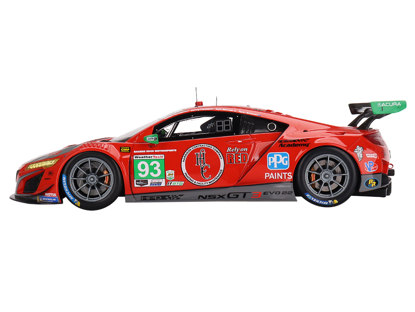 Acura NSX GT3 EVO22 #93 Ryan Briscoe - Danny Formal - Ashton Harrison - Kyle Marcelli "Racers Edge Motorsports with WTRAndretti" IMSA "24 Hours of Daytona" (2023) 1/18 Model Car by Top Speed