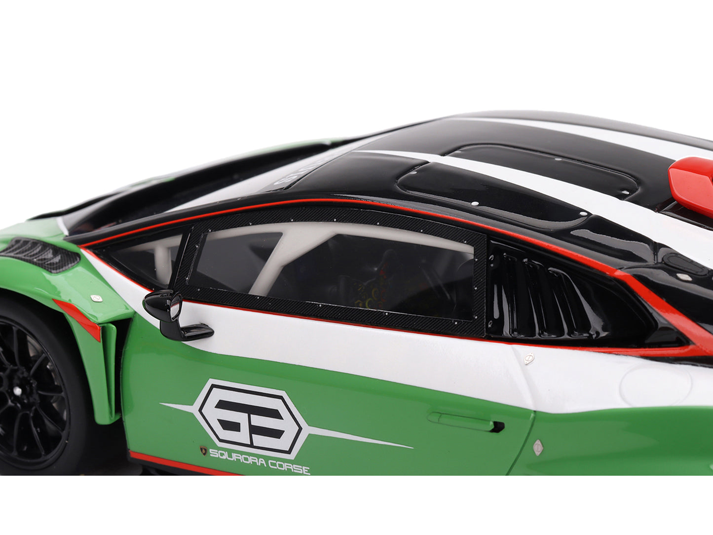 Lamborghini Huracan GT3 EVO2 "Squadra Corse" Presentation Version Green 1/18 Model Car by Top Speed