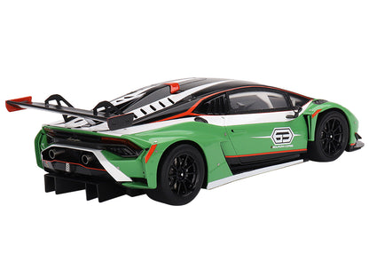 Lamborghini Huracan GT3 EVO2 "Squadra Corse" Presentation Version Green 1/18 Model Car by Top Speed