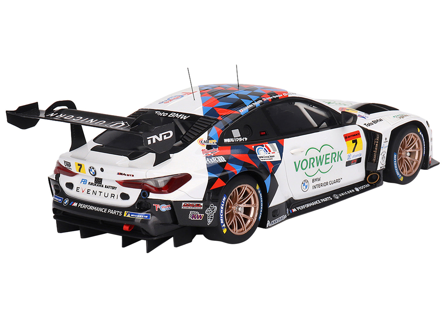 BMW M4 GT3 #7 Seiji Ara - Bruno Spengler - Masataka Yanagida "BMW M Team Studie x CRS" GT300 "Super GT Series" (2023) 1/18 Model Car by Top Speed