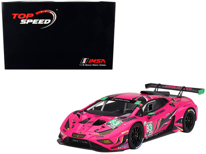 Lamborghini Huracan GT3 EVO2 #83 Sarah Bovy - Rahel Frey - Michelle Gatting - Doriane Pin "Iron Dames" IMSA GTD "24 Hours of Daytona" (2023) 1/18 Model Car by Top Speed