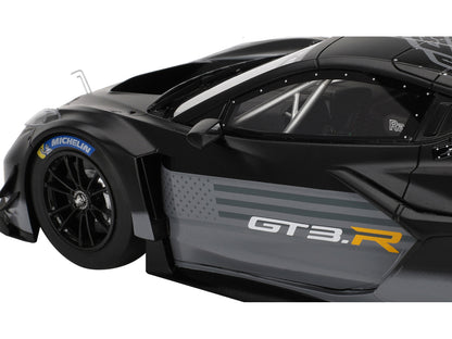 Chevrolet Corvette Z06 GT3.R Black with Graphics "Road America Test Car" (2023) 1/18 Model Car by Top Speed