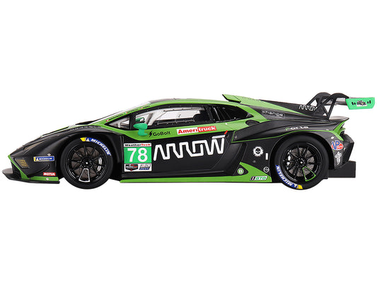 Lamborghini Huracan GT3 EVO2 #78 Misha Goikhberg - Benjamin Hites - Marco Mapelli - Loris Spinelli "Forte Racing" GTD IMSA "24 Hours of Daytona" (2023) 1/18 Model Car by Top Speed