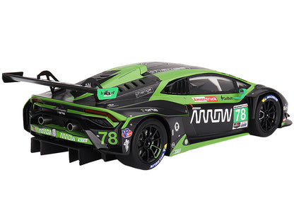 Lamborghini Huracan GT3 EVO2 #78 Misha Goikhberg - Benjamin Hites - Marco Mapelli - Loris Spinelli "Forte Racing" GTD IMSA "24 Hours of Daytona" (2023) 1/18 Model Car by Top Speed