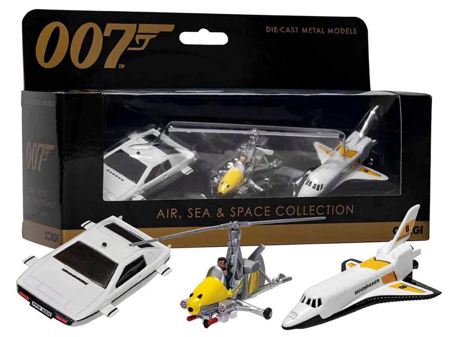 Air Sea and Space Collection "James Bond 007" Set of 3 Pieces Diecast Models by Corgi