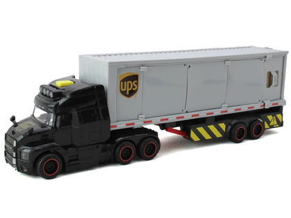 UPS Action Truck with Forklift and Cargo Boxes 4 Piece Set Diecast Model by Daron