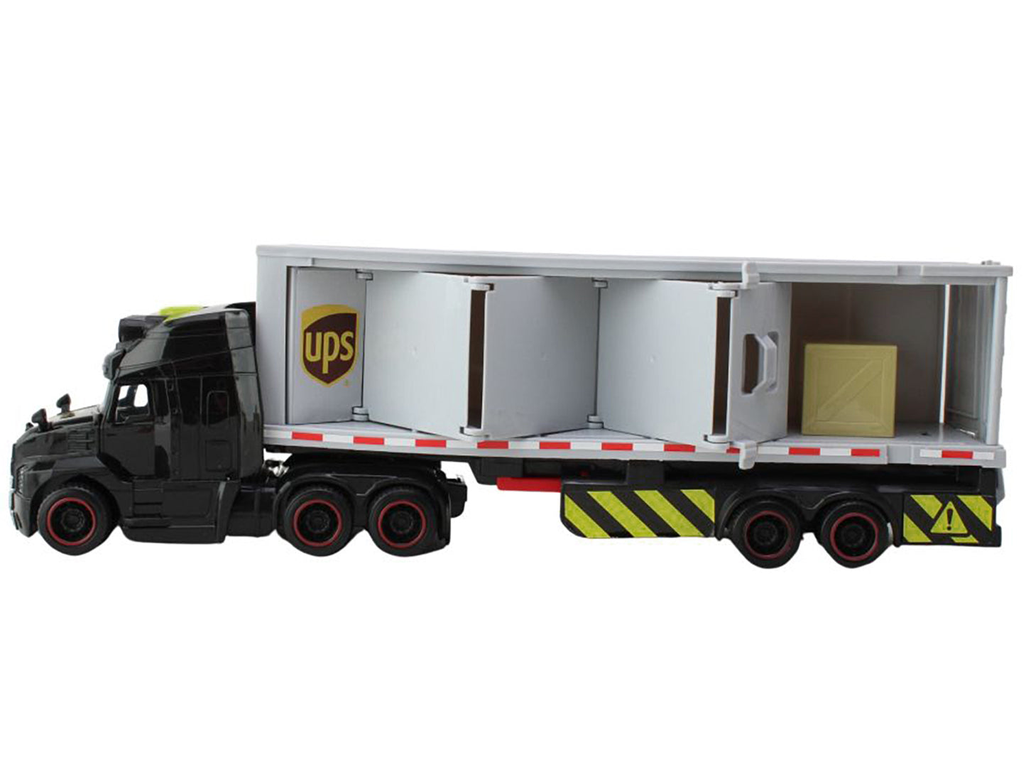 UPS Action Truck with Forklift and Cargo Boxes 4 Piece Set Diecast Model by Daron