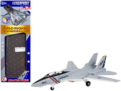 Grumman F-14 Tomcat Fighter Aircraft "VF-2 Bounty Hunters" and Section C of USS Enterprise (CVN-65) Aircraft Carrier Display Deck "Legendary F-14 Tomcat" Series 1/200 Diecast Model by Forces of Valor