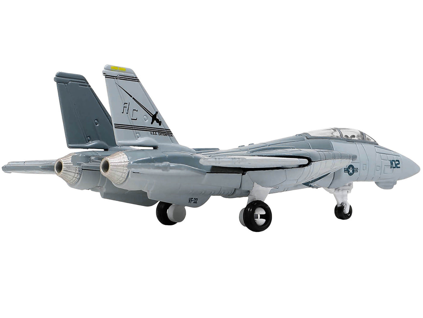 Grumman F-14 Tomcat Fighter Aircraft "VF-32 The Swordsmen" and Section D of USS Enterprise (CVN-65) Aircraft Carrier Display Deck "Legendary F-14 Tomcat" Series 1/200 Diecast Model by Forces of Valor