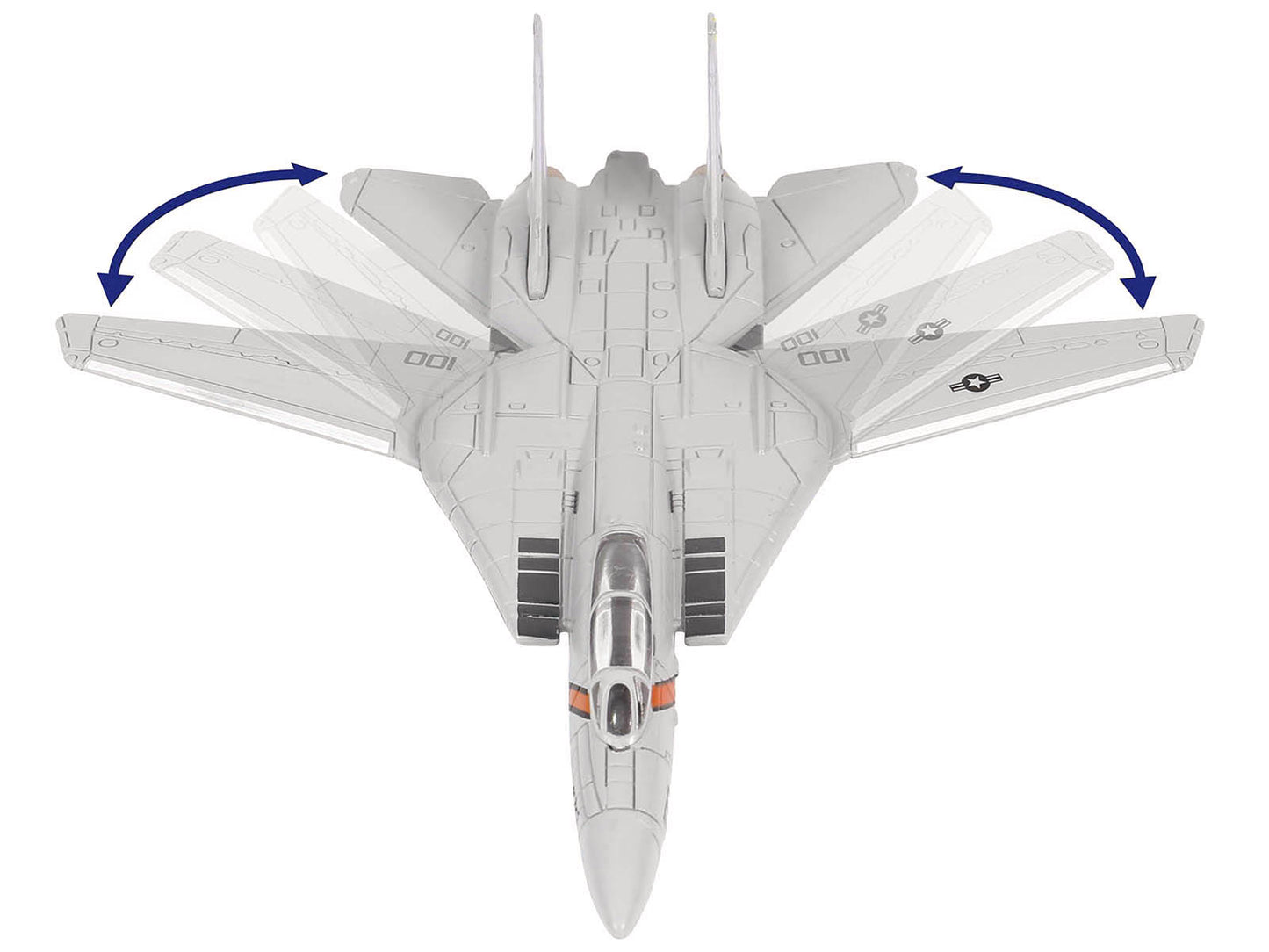 Grumman F-14 Tomcat Fighter Aircraft "VF-114 Aardvarks" and Section E of USS Enterprise (CVN-65) Aircraft Carrier Display Deck "Legendary F-14 Tomcat" Series 1/200 Diecast Model by Forces of Valor