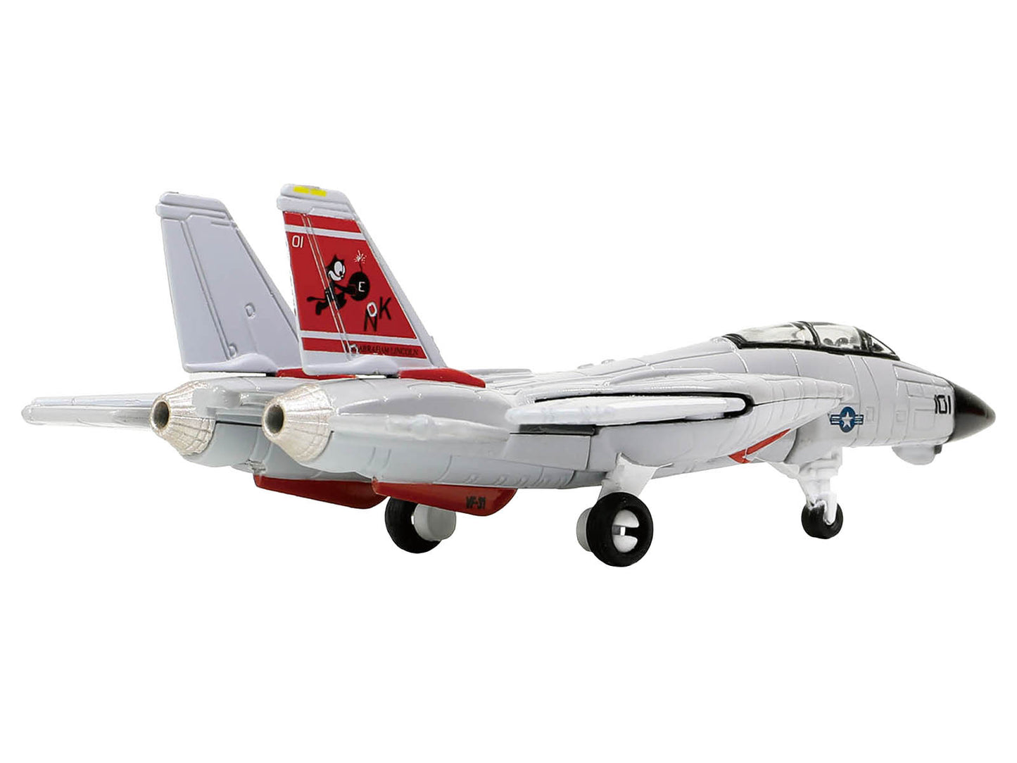 Grumman F-14A Tomcat Fighter Aircraft "VF-31 Tomcatters" and Section L of USS Enterprise (CVN-65) Aircraft Carrier Display Deck "Legendary F-14 Tomcat" Series 1/200 Diecast Model by Forces of Valor