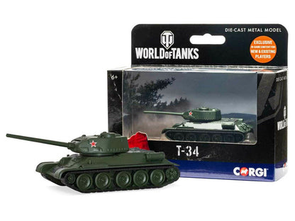 T-34 Medium Tank USSR "World of Tanks" Video Game Diecast Model by Corgi