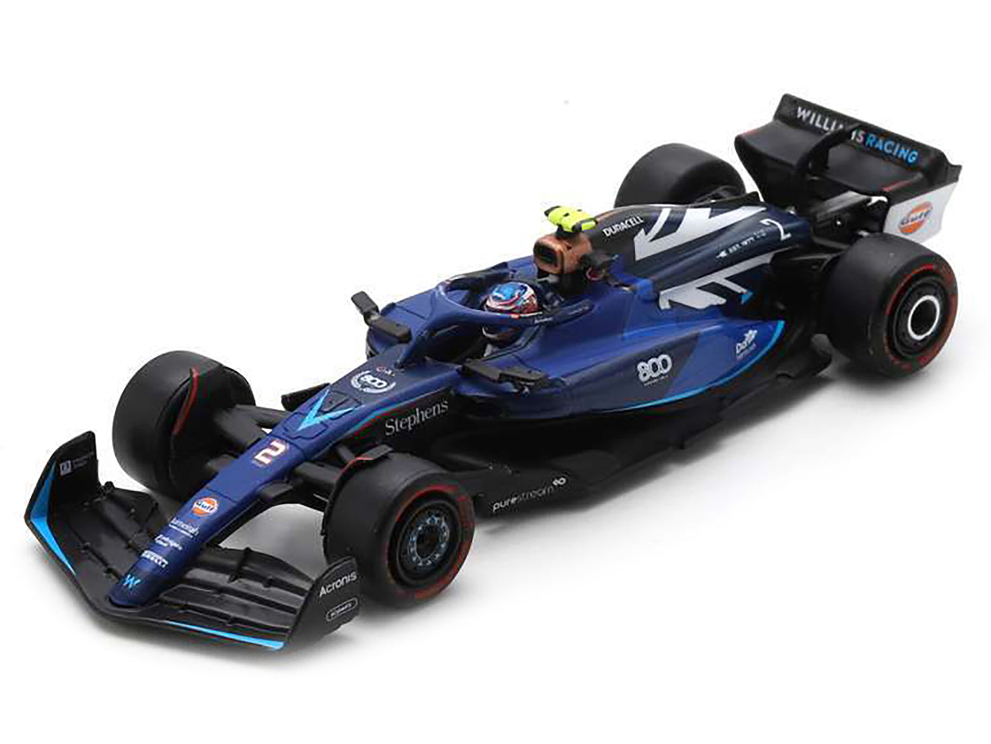 Williams FW45 #2 Logan Sargeant "Williams 800th Grand Prix" Formula One F1 "British GP" (2023) 1/64 Diecast Model Car by Spark