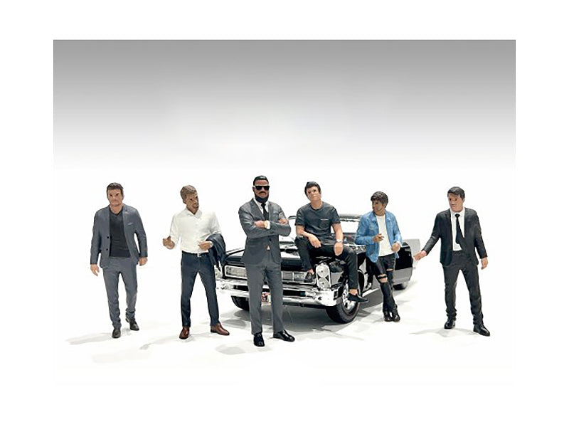 "Gentlemen's Club" 6 piece Figure Set for 1/18 Scale Models by American Diorama