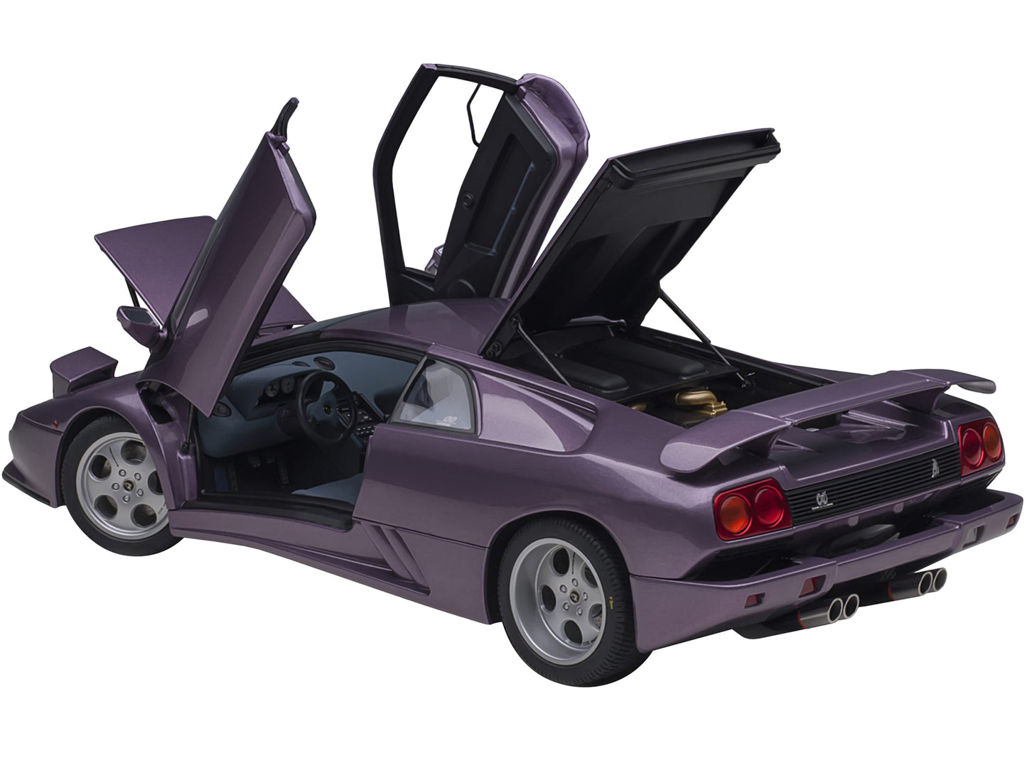 Lamborghini Diablo SE30 Jota Viola SE30 / Purple Metallic with Blue Interior 1/18 Model Car by Autoart