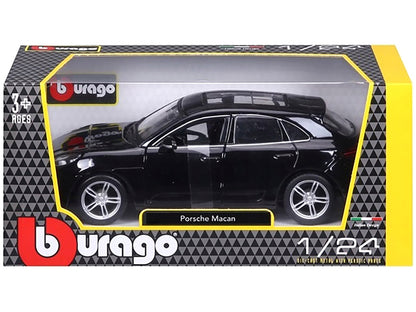 Porsche Macan Turbo Black 1/24 Diecast Model Car by Bburago