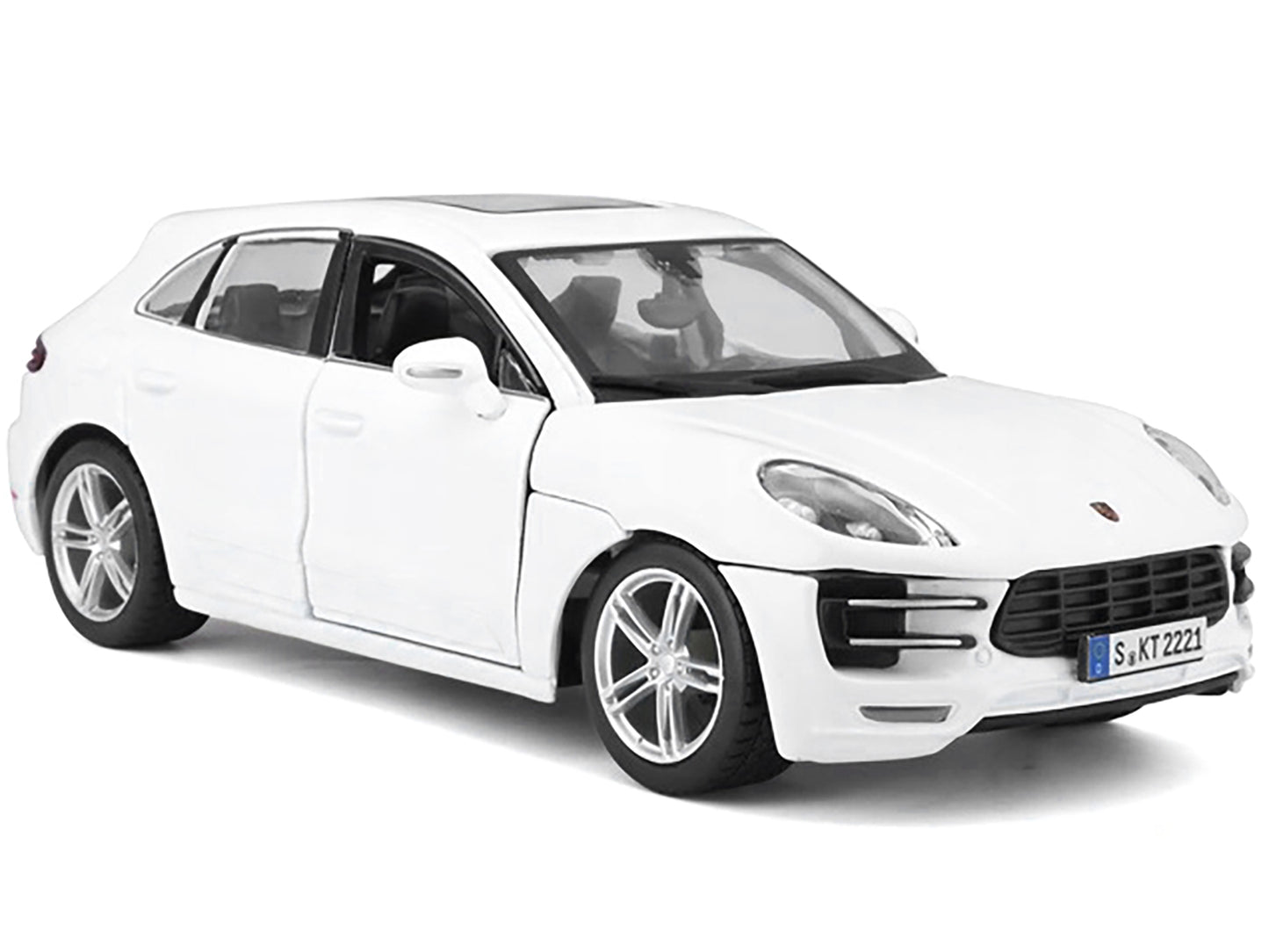 Porsche Macan with Sunroof White 1/24 Diecast Model Car by Bburago