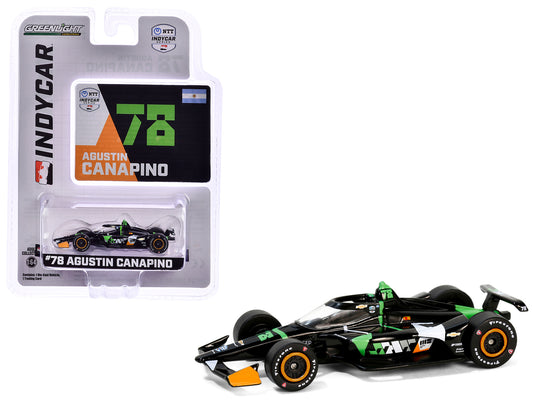 Dallara IndyCar #78 Agustin Canapino "JHR" Juncos Hollinger Racing "NTT IndyCar Series" (2024) 1/64 Diecast Model Car by Greenlight