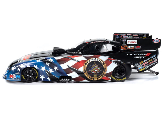 Dodge Charger SRT Hellcat NHRA Funny Car Matt Hagan "Operation Healing Force" (2023) "Tony Stewart Racing" Limited Edition to 1464 pieces Worldwide 1/24 Diecast Model Car by Auto World