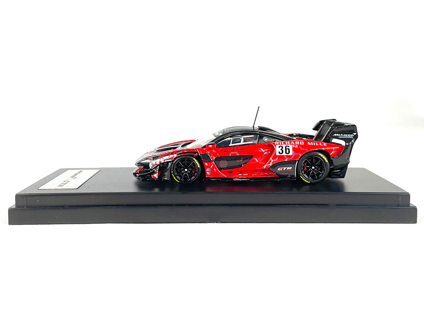 McLaren Senna GTR #36 Red with Black Top and Graphics 1/64 Diecast Model Car by LCD Models