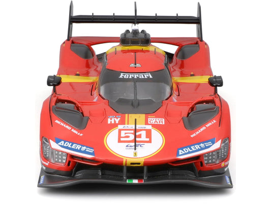 Ferrari 499P #51 James Calado - Antonio Giovinazzi - Alessandro Pier Guidi "Ferrari AF Corse" Winner "24 Hours of Le Mans" (2023) "Racing" Series 1/24 Diecast Model Car by Bburago