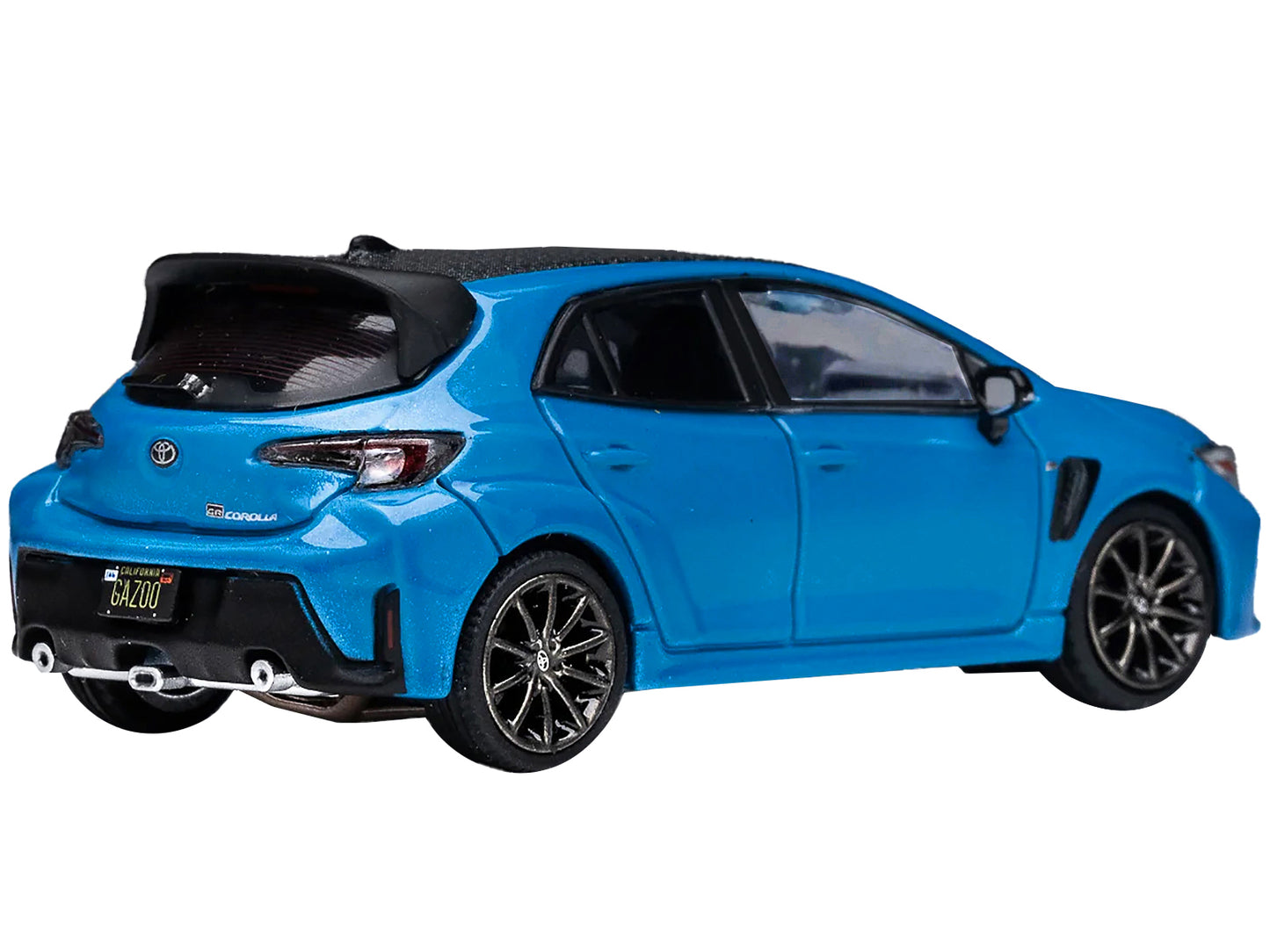 Toyota GR Corolla Blue Metallic with Carbon Top "US Exclusive" 1/64 Diecast Model Car by GCD