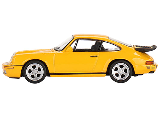 1987 RUF CTR Blossom Yellow with Black Stripes Limited Edition to 3000 pieces Worldwide 1/64 Diecast Model Car by True Scale Miniatures