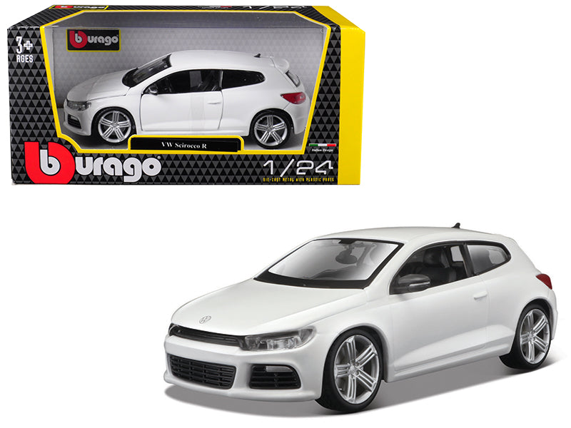 Volkswagen Scirocco R White 1/24 Diecast Model Car by Bburago