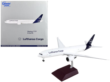 Boeing 777F Commercial Aircraft "Lufthansa Cargo" White with Blue Tail "Gemini 200" Series 1/200 Diecast Model Airplane by GeminiJets