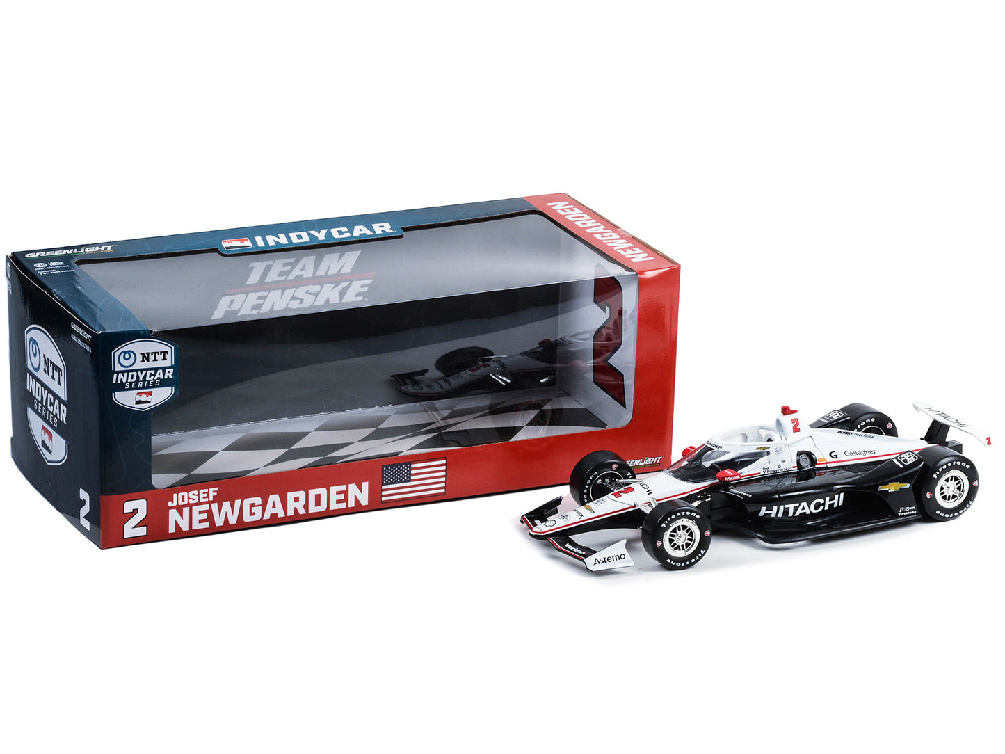 Dallara IndyCar #2 Josef Newgarden "Hitachi" Team Penske "NTT IndyCar Series" (2023) 1/18 Diecast Model Car by Greenlight