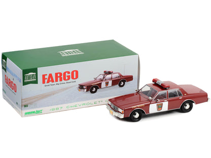 1987 Chevrolet Caprice Burgundy with Burgundy Interior "Minnesota State Trooper" "Fargo" (1996) Movie "Artisan Collection" 1/18 Diecast Model Car by Greenlight